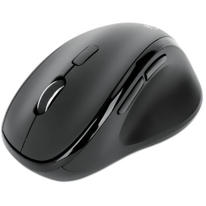 Maus pa kabllo Ergonomik MANHATTAN / USB‑A/C / 6 Butona + Rrotë – Zezë