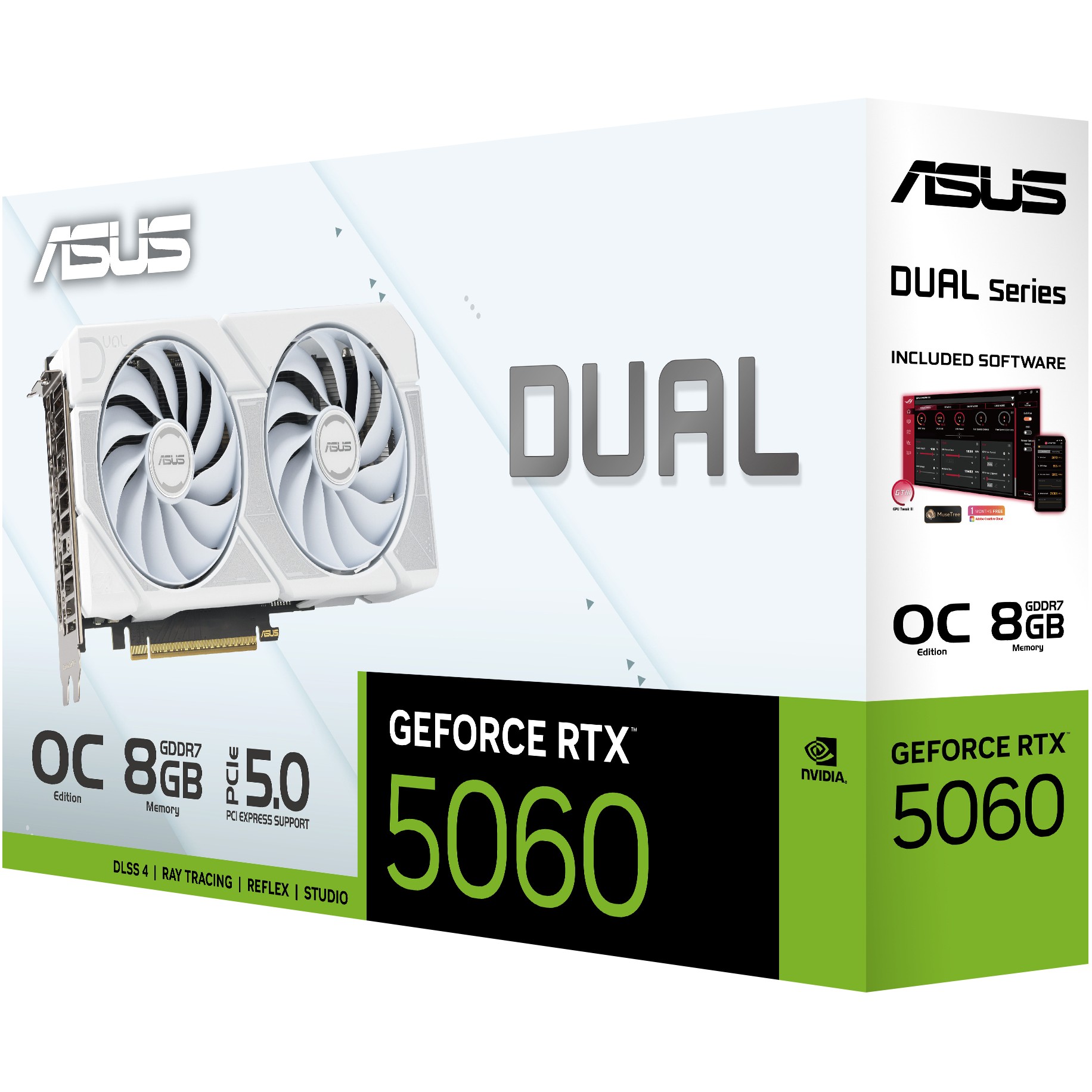 Kartelë grafike NVIDIA RTX5060 8GB Asus DUAL GDDR7 white - Figura 5
