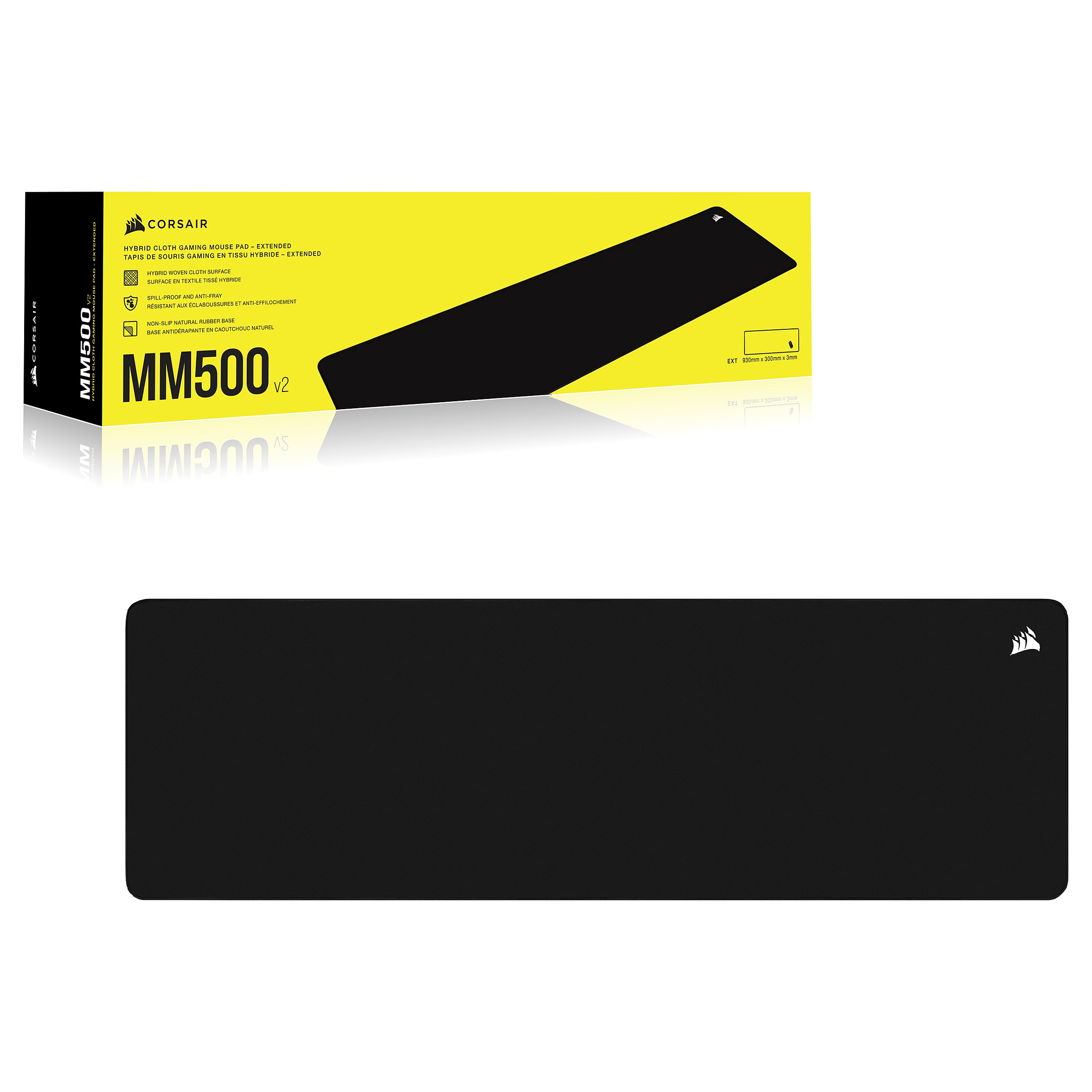 Mauspad Gaming Corsair MM500 v2-EXT 930x300x3mm - Zezë - Figura 5