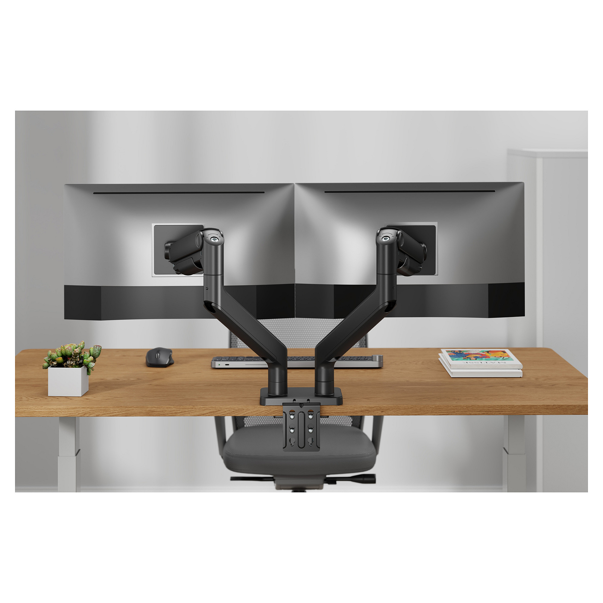 Mbajtëse për Monitor DIGITUS Dual / 2×45″ / 2×20 kg - Zezë - Figura 4