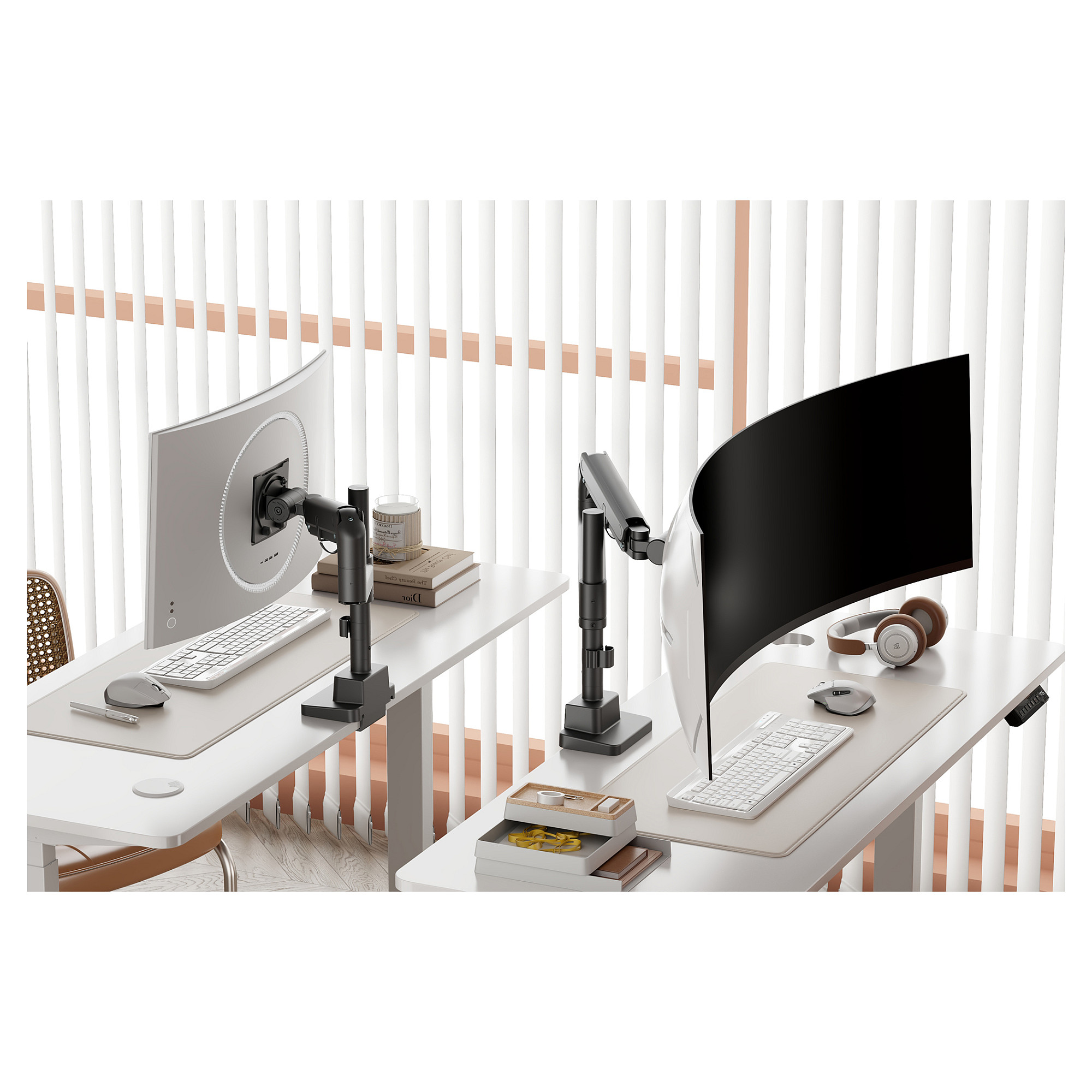 Mbajtëse për Monitor DIGITUS Single Mount / 57″/ 27 kg - Zezë - Figura 2