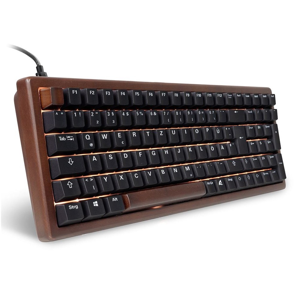 Tastierë Gaming Sharkoon SKILLER SGK50 S2 Wood / QWERTZ DE Layout – Dru/Zezë