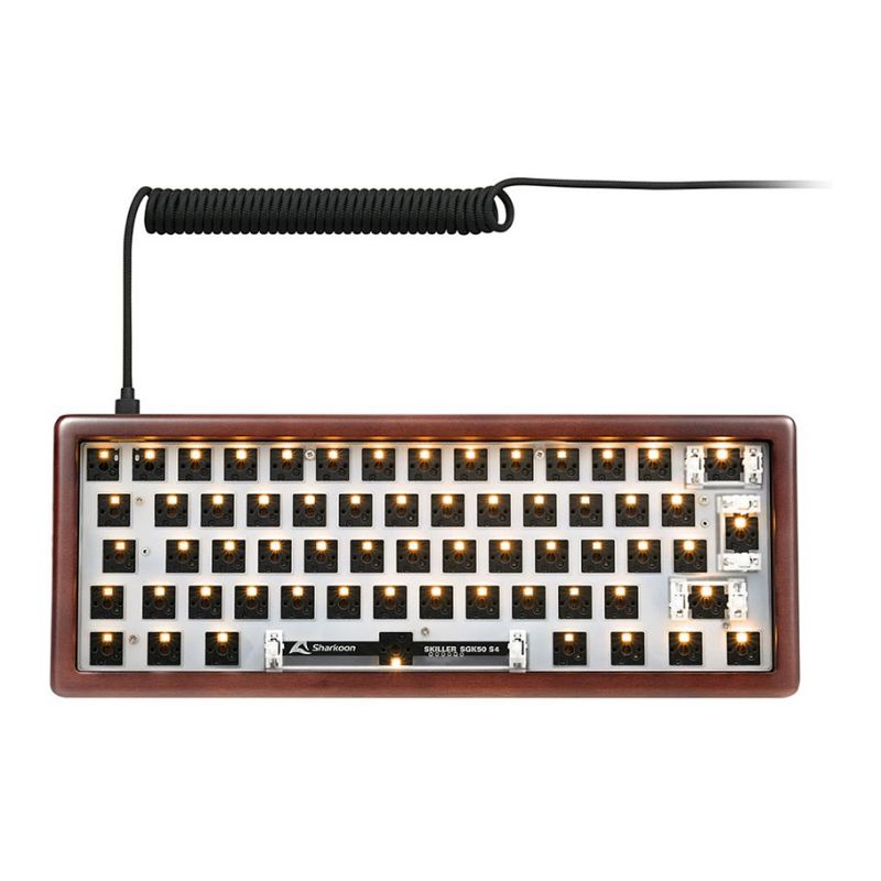 Tastierë Gaming Sharkoon Skiller SGK50S4 Gen2 Wood – Zezë/Bardhë/Dru - Figura 3