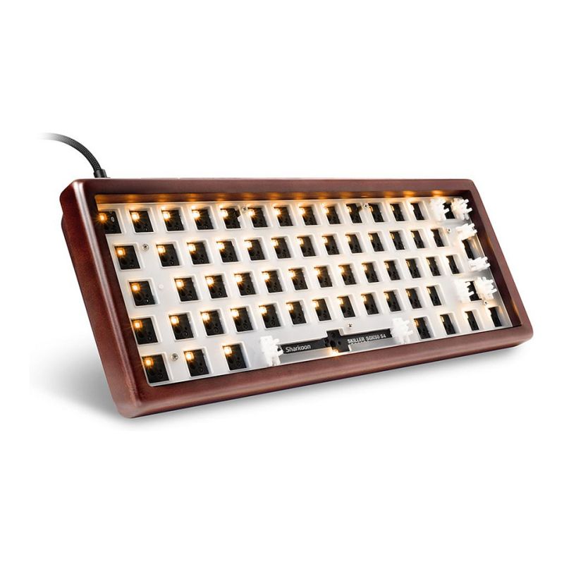 Tastierë Gaming Sharkoon Skiller SGK50S4 Gen2 Wood – Zezë/Bardhë/Dru