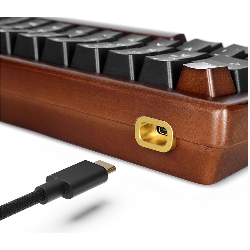 Tastierë Gaming Sharkoon SKILLER SGK50 S4 Gen2 Wood / QWERTZ DE Layout – Dru/Zezë - Figura 4