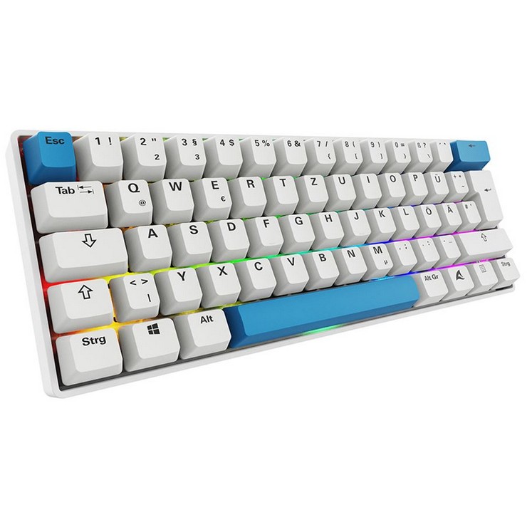Tastierë Gaming Sharkoon SKILLER SGK50 S4 Gen2 / PBT / QWERTZ DE Layout – Bardhë/Hiri