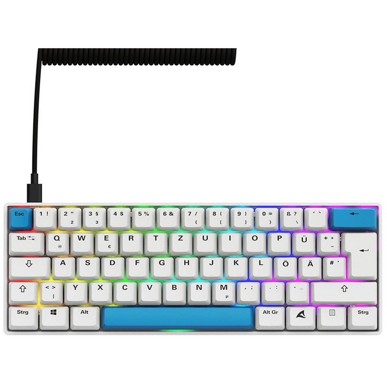 Tastierë Gaming Sharkoon SKILLER SGK50 S4 Gen2 / PBT / QWERTZ DE Layout – Bardhë/Hiri - Figura 2