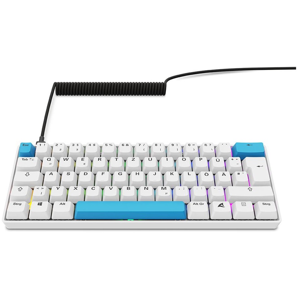 Tastierë Gaming Sharkoon SKILLER SGK50 S4 Gen2 / PBT / QWERTZ DE Layout – Bardhë/Hiri - Figura 3