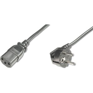 Kabllo për Furnizim me Energji IEC / DIGITUS Power Cable Schuko Plug to IEC C13 / 1.8m – Zezë