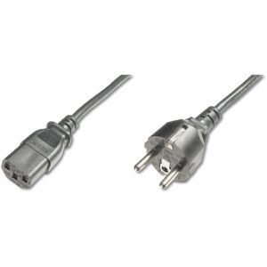 Kabllo për Furnizim me Energji IEC / DIGITUS Power Cable Schuko Plug to IEC C13 / 1.2m – Zezë