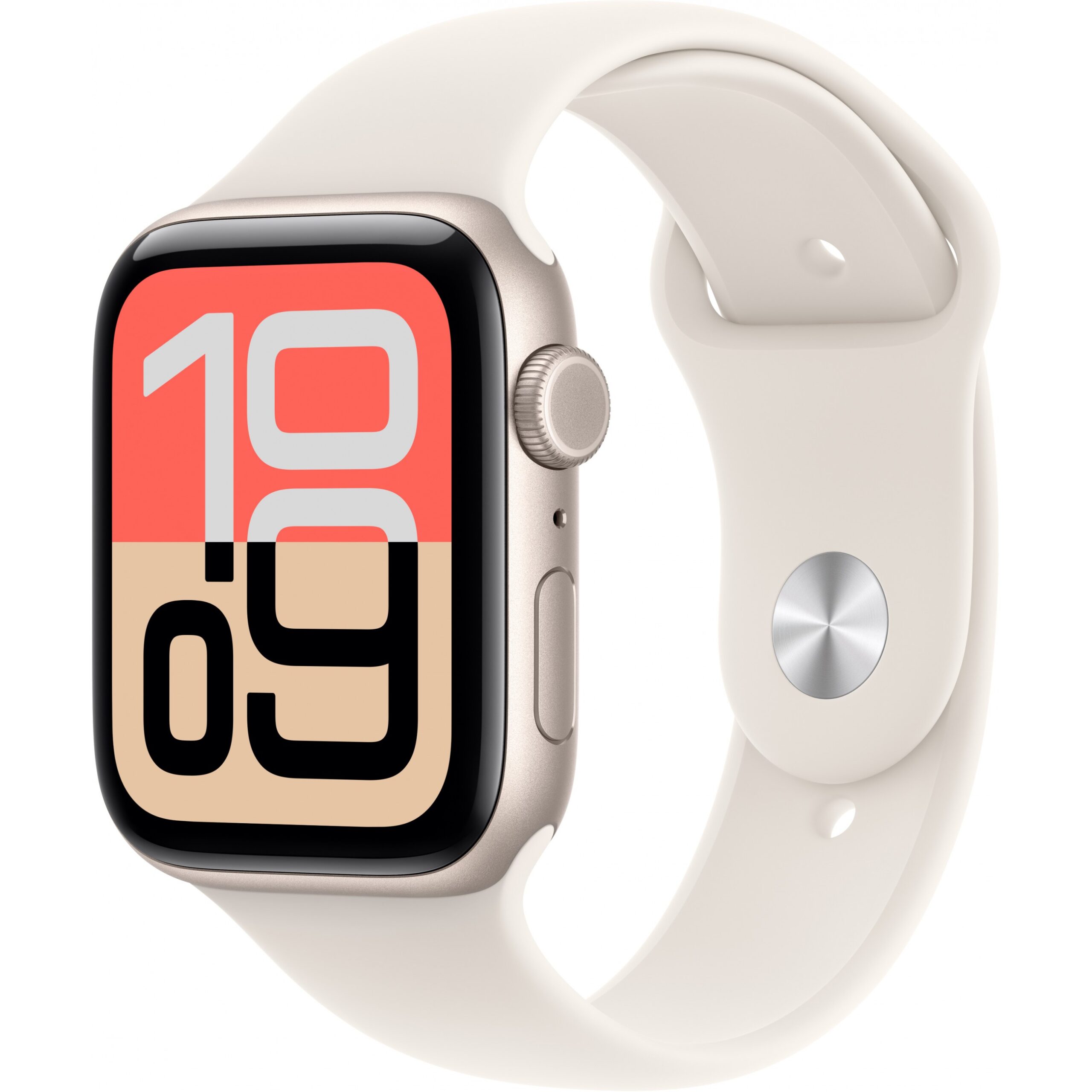 Apple Watch SE 3, Cellular, 44mm, Kasë Alumini Polar Star, me Brez Sportiv ngjyrë Polar Star – M/L