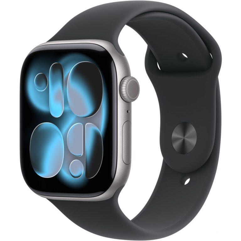 Apple Watch Series 11 Aluminium 46mm Cellular – Space Gray with Black Sport Band (S/M)