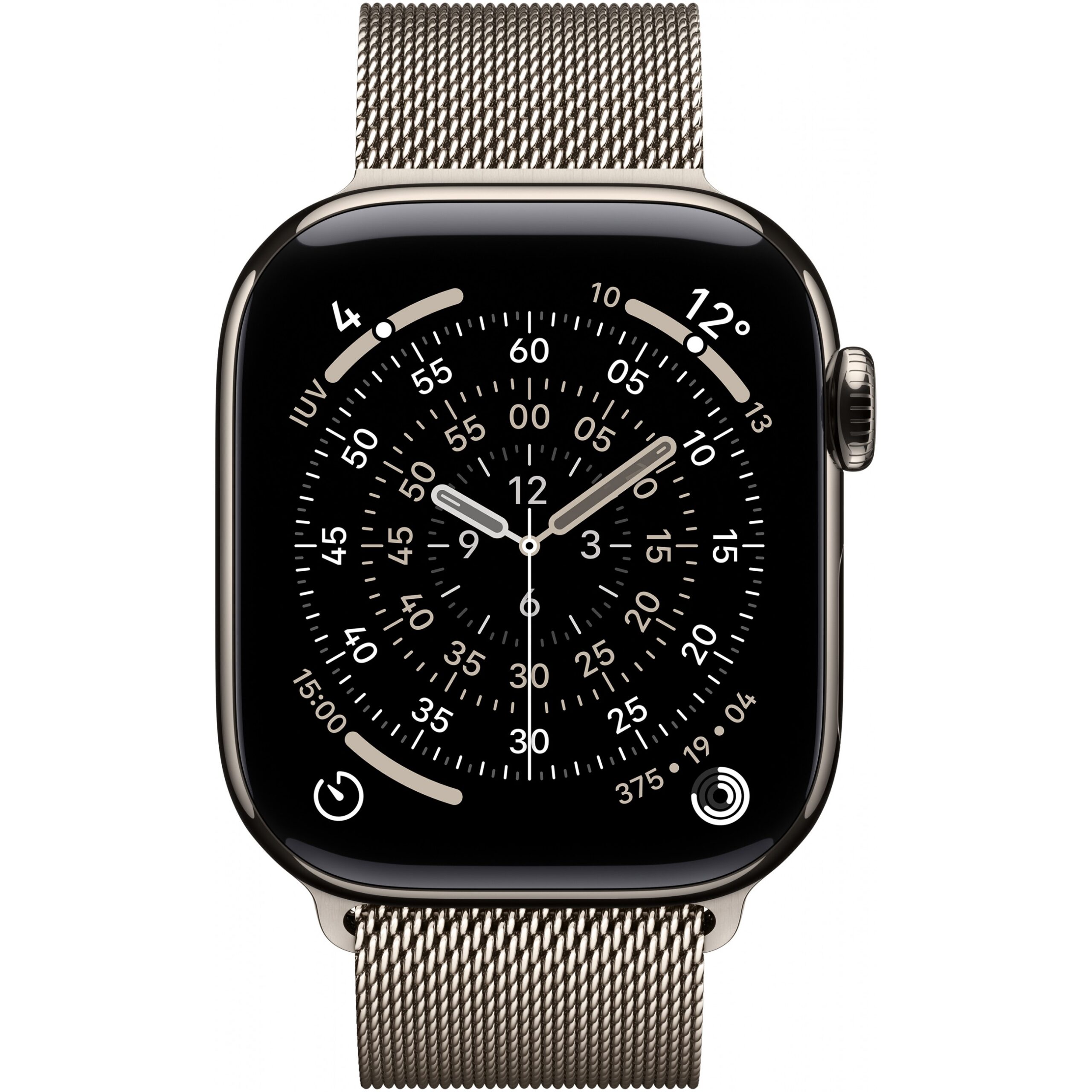 Apple Watch S11, Cellular, 42mm, Kasë Titani Natural, me Brez Milanaise ngjyrë Natural – S/M - Figura 2