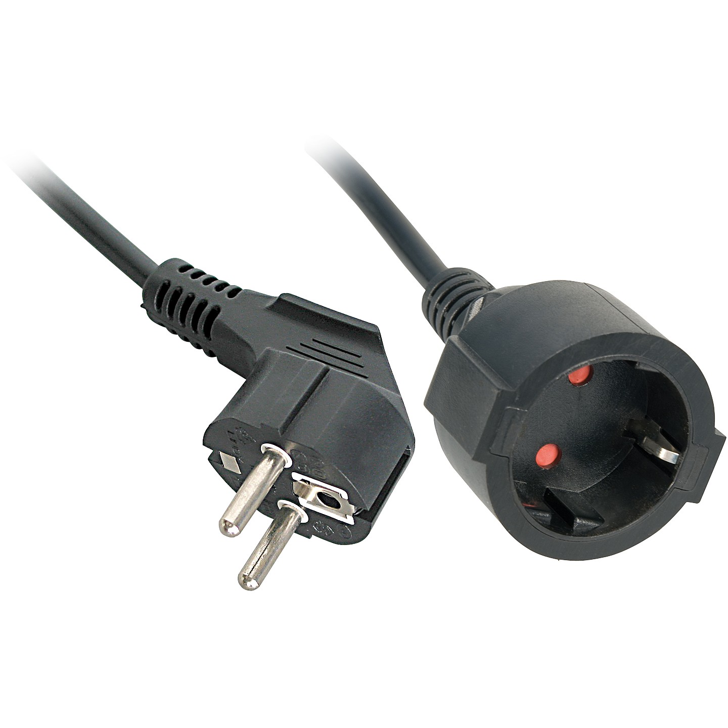 Kabllo për Furnizim me Energji / LINDY Power Extension Cable Schuko Plug to Schuko Socket / 5m – Zezë