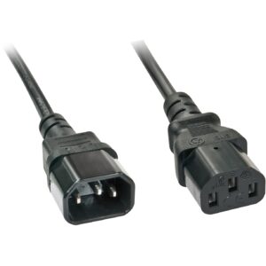 Kabllo për Furnizim me Energji IEC / LINDY Power Extension Cable IEC 320 C14 to C13 / 5m – Zezë