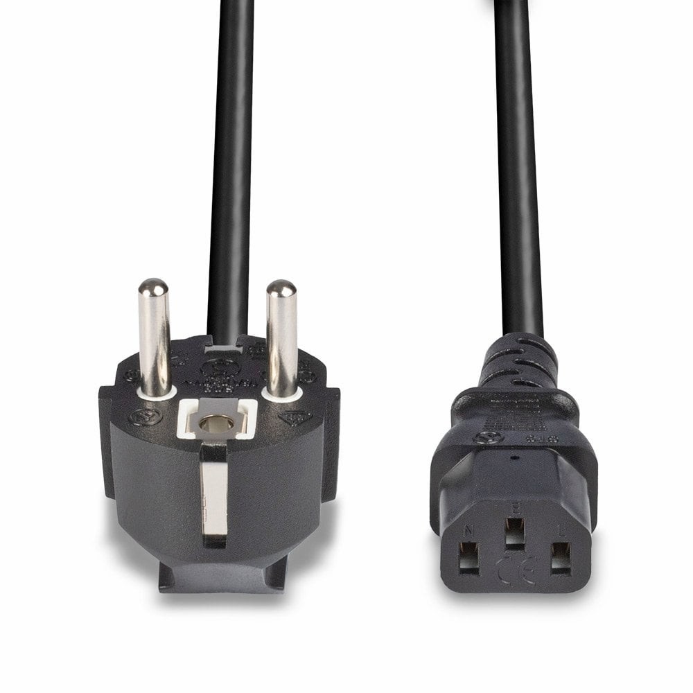 Kabllo për Furnizim me Energji IEC / LINDY Power Cable Angled Schuko Plug to IEC320 C13 / 3m – Zezë - Figura 3