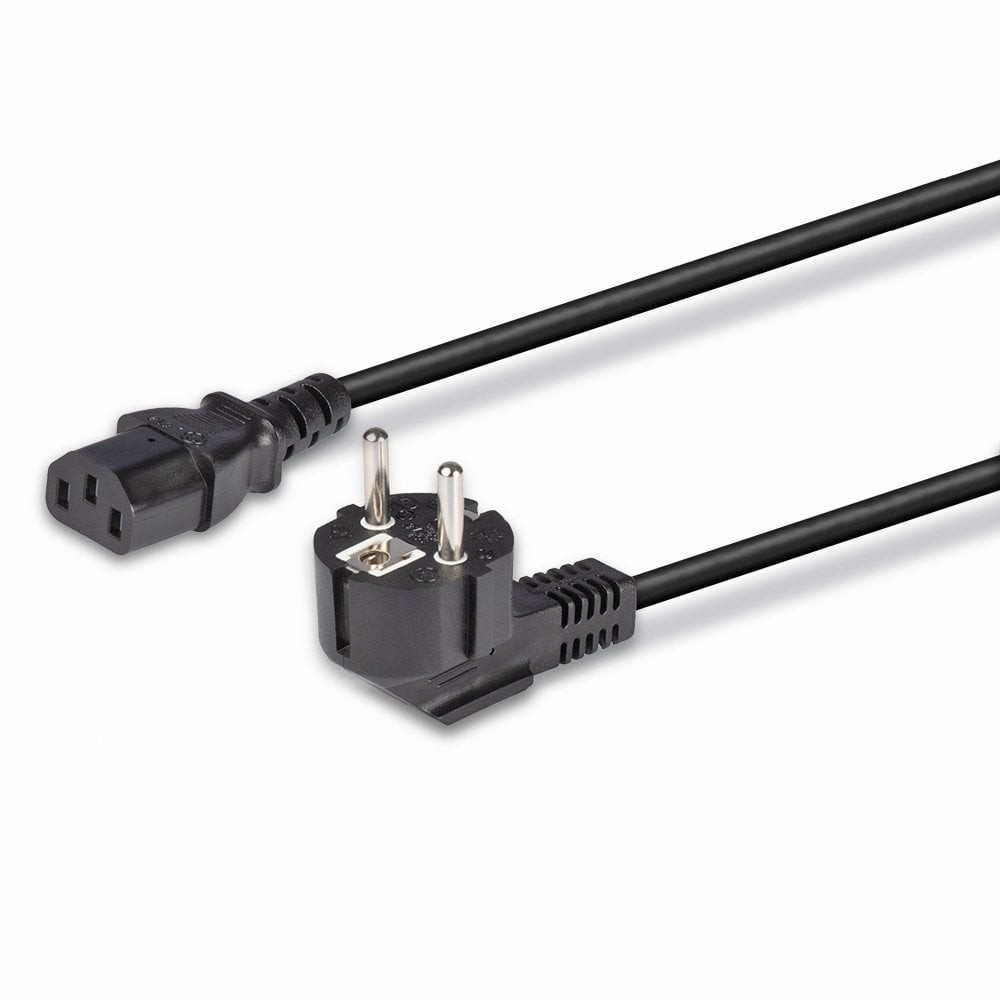 Kabllo për Furnizim me Energji IEC / LINDY Power Cable Angled Schuko Plug to IEC320 C13 / 3m – Zezë - Figura 5