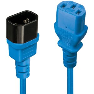 Kabllo për Furnizim me Energji IEC / LINDY Power Extension Cable IEC C14 to C13 / 2m – Blu