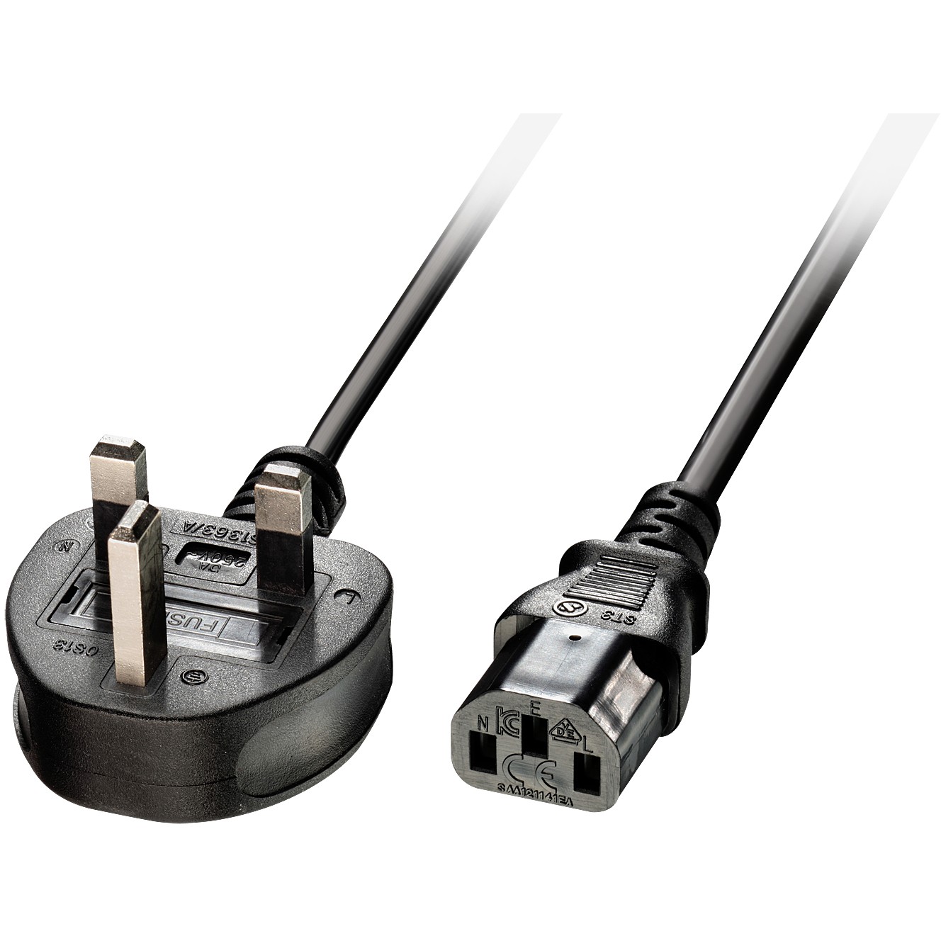 Kabllo për Furnizim me Energji IEC / LINDY Power Cable UK Plug to IEC-320 C13 / 2m – Zezë - Figura 2