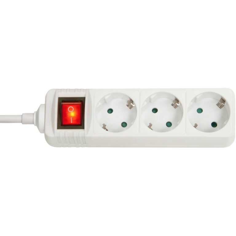 Kabllo për Furnizim me Energji Shuko / LINDY Power Strip with Switch Schuko 3-Port – Bardhë
