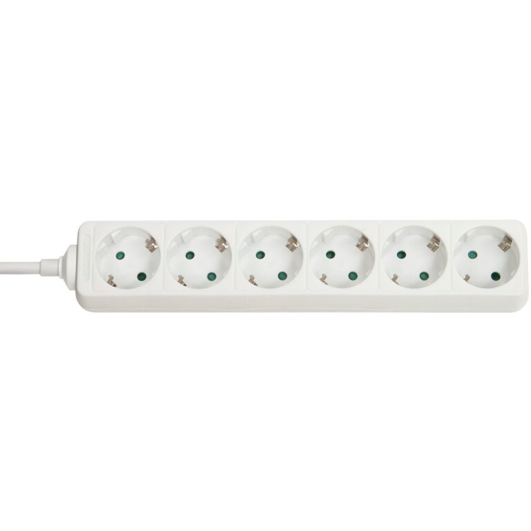 Kabllo për Furnizim me Energji Shuko / LINDY Power Strip Schuko 6-Port – Bardhë