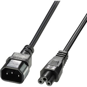 Kabllo për Rrjet IEC / LINDY Power Cable IEC C14 to C5 / 1m - Zezë