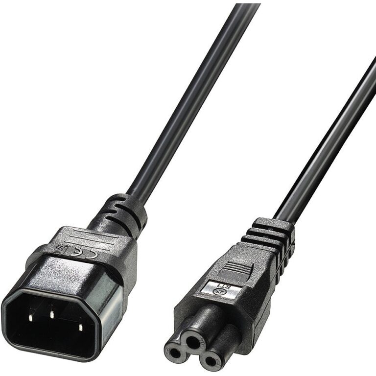 Kabllo për Rrjet IEC / LINDY Power Cable IEC C14 to C5 / 1m - Zezë