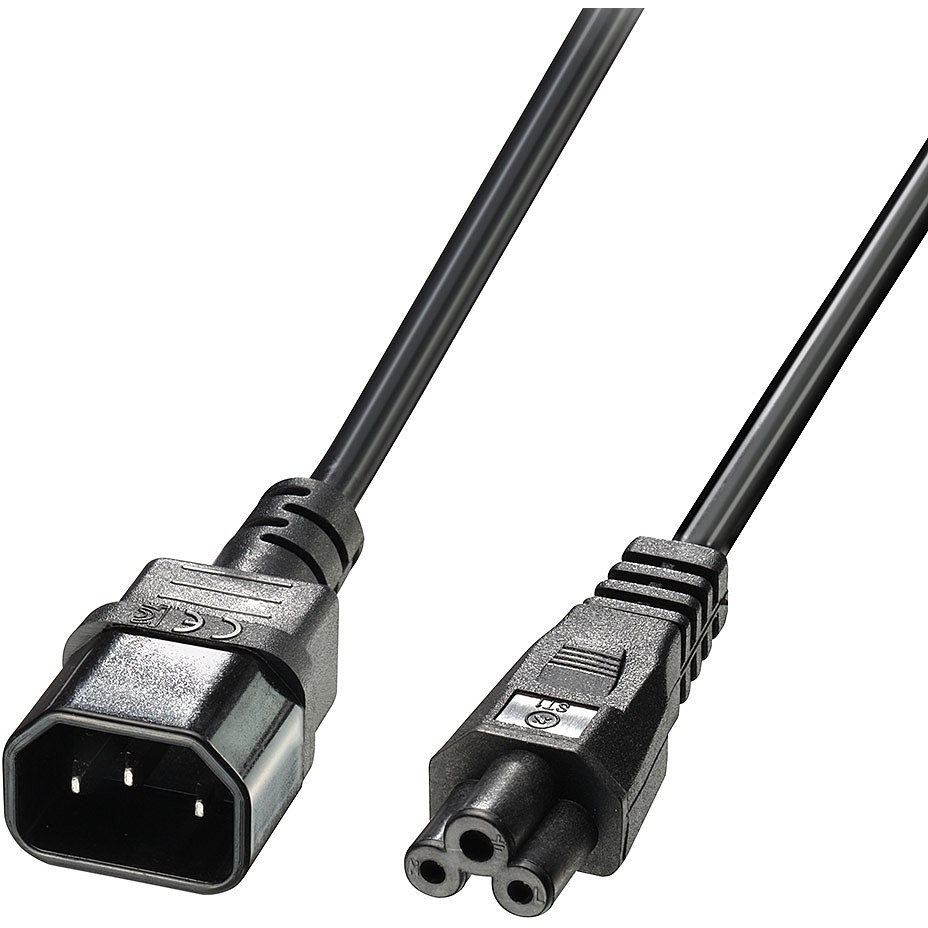 Kabllo për Furnizim me Energji LINDY Cable / 3m / IEC C14 → IEC C5 - Zezë