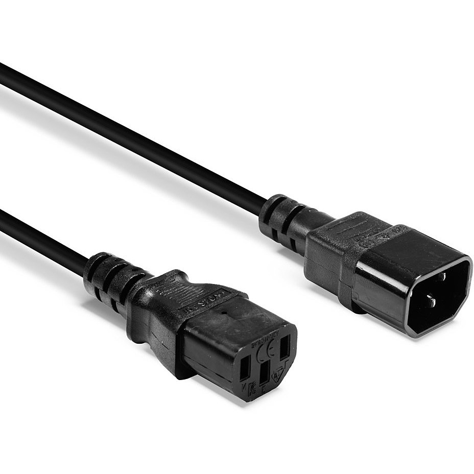 Kabllo për Furnizim me Energji LINDY Cable / 1m / IEC C14 → IEC C13 - Zezë - Figura 3