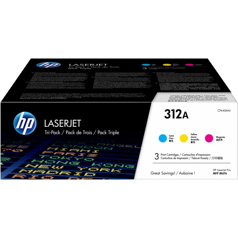 Toner HP 312A Original Cyan Magenta (CYM) Cartridge Multipack (CF440AM) / Standard Yield - Verdhë/Rozë/Blu