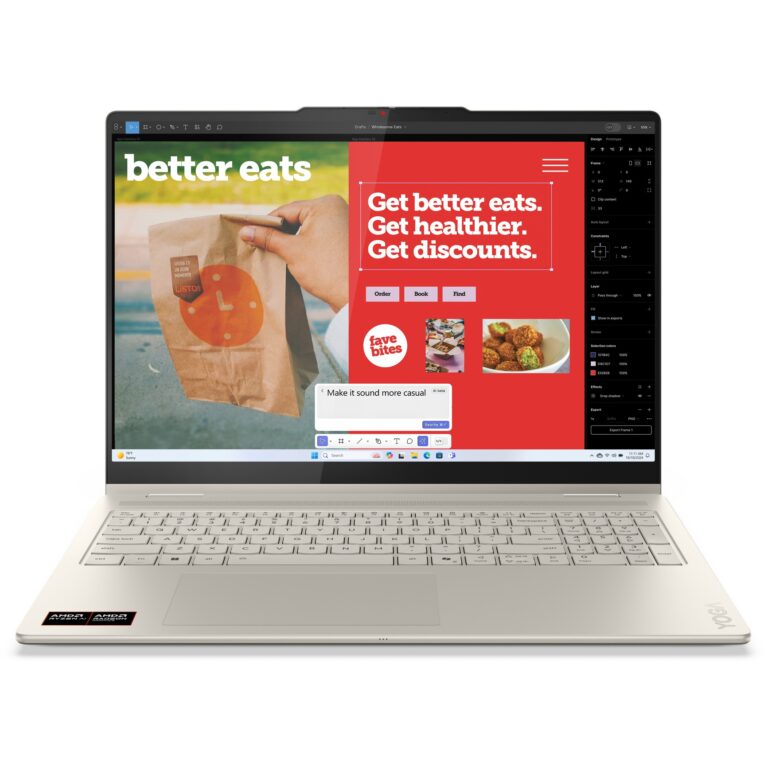 Laptop Lenovo Yoga 7 2-in-1 16AKP10 83JU000PGE / AMD Ryzen AI 7 350 / 32GB LPDDR5x-SDRAM / 1TB / 16" 2.8K OLED LED / AMD Radeon 860M - Bezhë