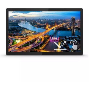 Monitor Philips 222B1TFL / 21.5″ Full HD IPS  Touchscreen / 16:9 / 60Hz / 4ms / HDMI + DP + VGA + USB / E zezë / SmoothTouch