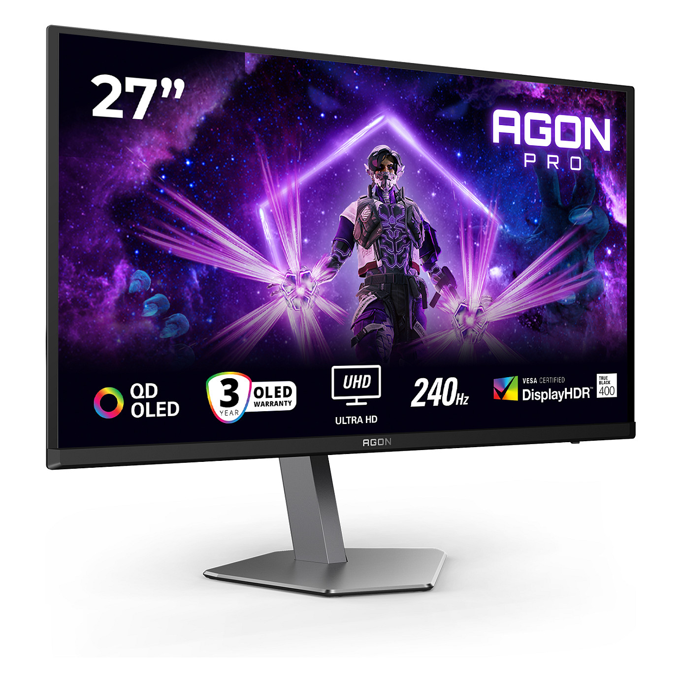 Monitor Gaming AOC AG276UZD / 26.5" / 4K Ultra HD OLED / 240 Hz / 0.03 ms / HDMI+USB+DP - Zezë - Figura 2