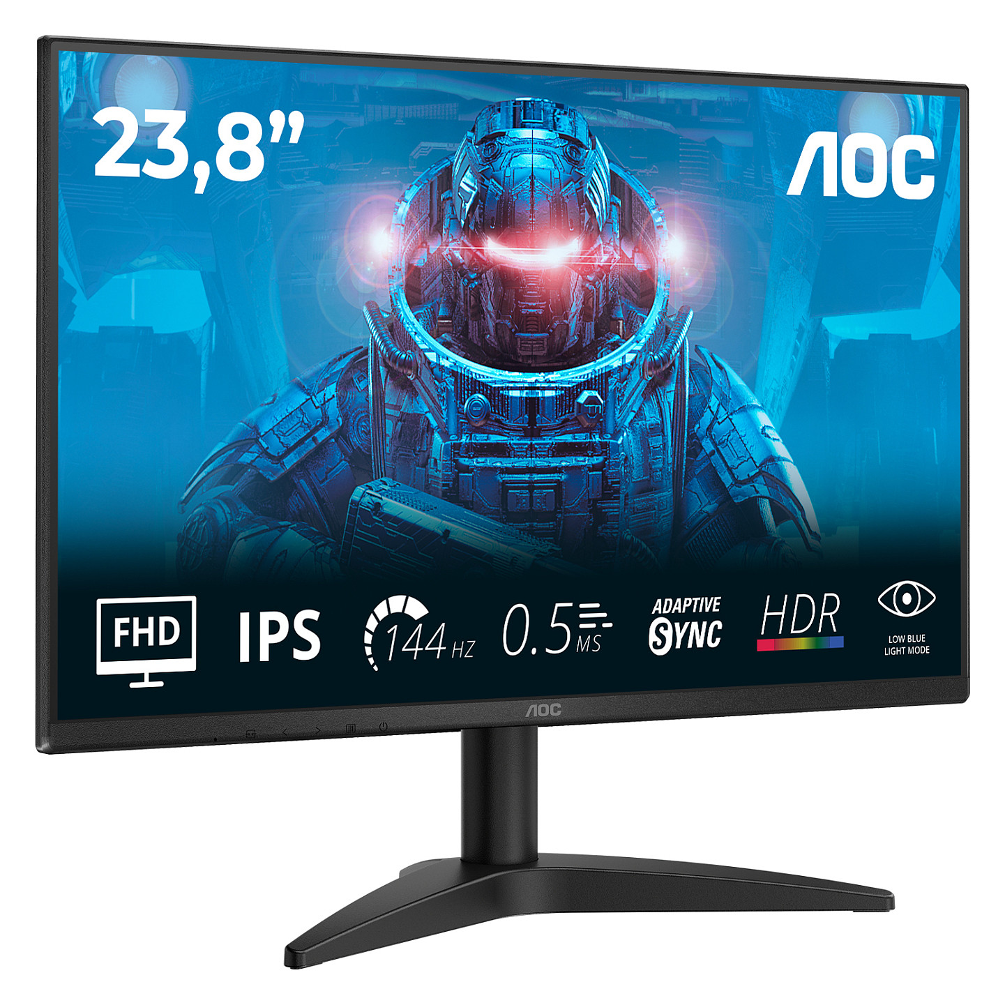 Monitor Gaming AOC 24B36X / 23.8" / Full HD IPS / LED / 144 Hz / 4 ms / HDMI+DP+HDCP - Zezë - Figura 2