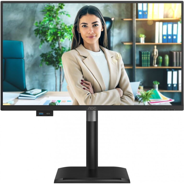 Monitor AOC 24P4U / 23.8" / Full HD IPS / 120 Hz / 4ms / USB +USB-C + VGA + HDMI + DP - Zezë
