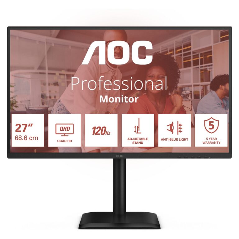 Monitor AOC Q27E4CV / 27" / Quad HD IPS LED / 120 Hz / 4ms / USB + USB-C + HDMI + DP - Zezë