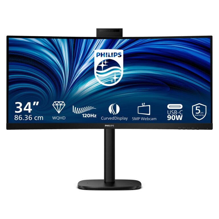 Monitor Philips 34B2U3600CH / 34" / Wide Quad HD VA LCD / 120 Hz / 4ms / USB-C + HDMI + DP / Curved - Zezë