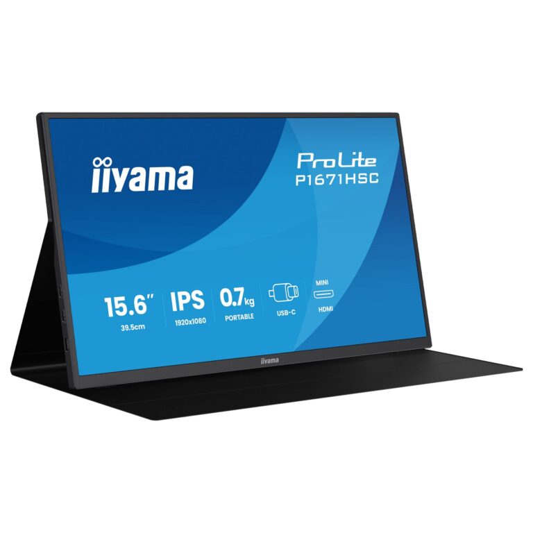 Monitor IIYAMA P1671HSC-B1 / 15.6" / Full HD IPS LED / 60 Hz / 3ms / USB-C + HDMI - Zezë