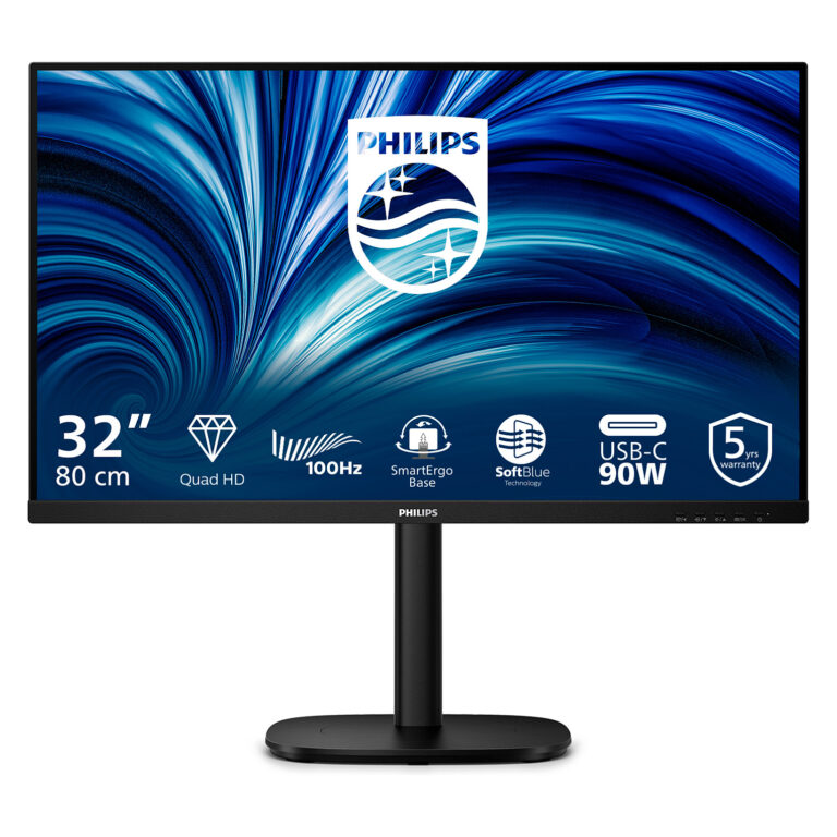 Monitor Philips 32B2U3601/00 / 31.5" / Quad HD IPS / LCD / 100 Hz / 4 ms / HDMI+USB+DP+HDCP - Zezë