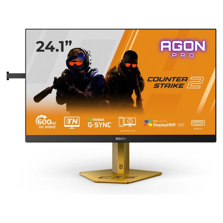 Monitor Gaming AOC Agon Pro CS24A / 24.1"/ Full HD / LED / 610 Hz / 0.5 ms / HDMI+USB+DP+HDCP - Zezë/Verdhë