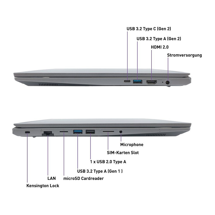 Laptop TERRA MOBILE 1717R / i7-1355U / 16GB DDR4 / 1TB / 17.3" Full HD LED / Iris Xe Graphics - Gri - Figura 4