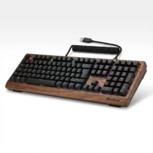 Tastierë Gaming Sharkoon SKILLER SGK50 S2 / Wood PBT / Yellow Switches / Spanish Layout - Druri / Zezë