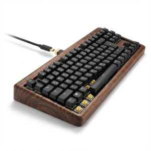 Tastierë Gaming Sharkoon SKILLER SGK50 S3 – Wood PBT / Yellow Switches / Italian Layout – Druri / Zezë