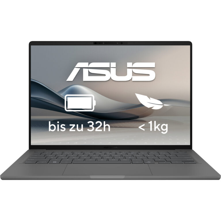 Laptop ASUS Zenbook A14 Snapdragon X Elite / Qualcomm Snapdragon X Elite / 32GB LPDDR5x-SDRAM / 1TB / 14" WUXGA OLED / Qualcomm Adreno GPU - Gri
