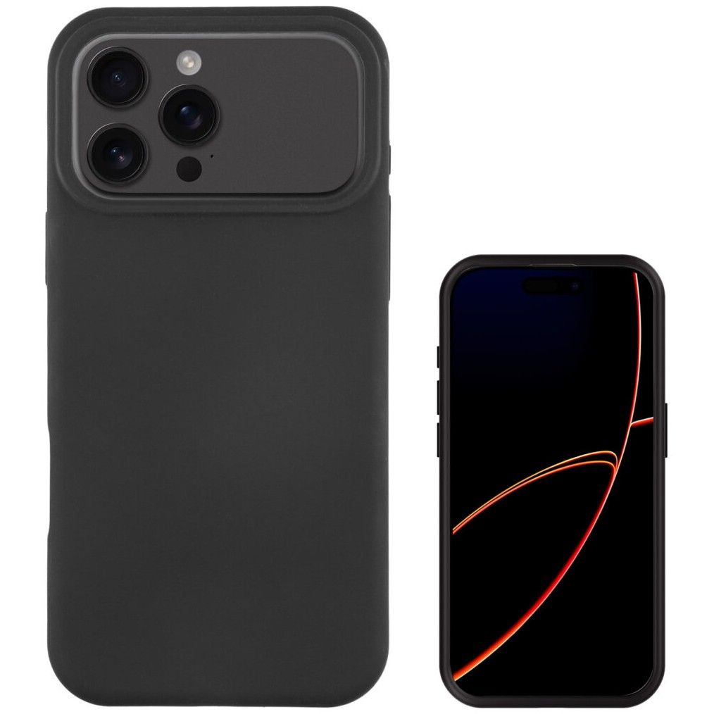 Aksesorë për telefon 4smarts Silicone Case Cupertino for Apple iPhone 17 Pro - Zezë