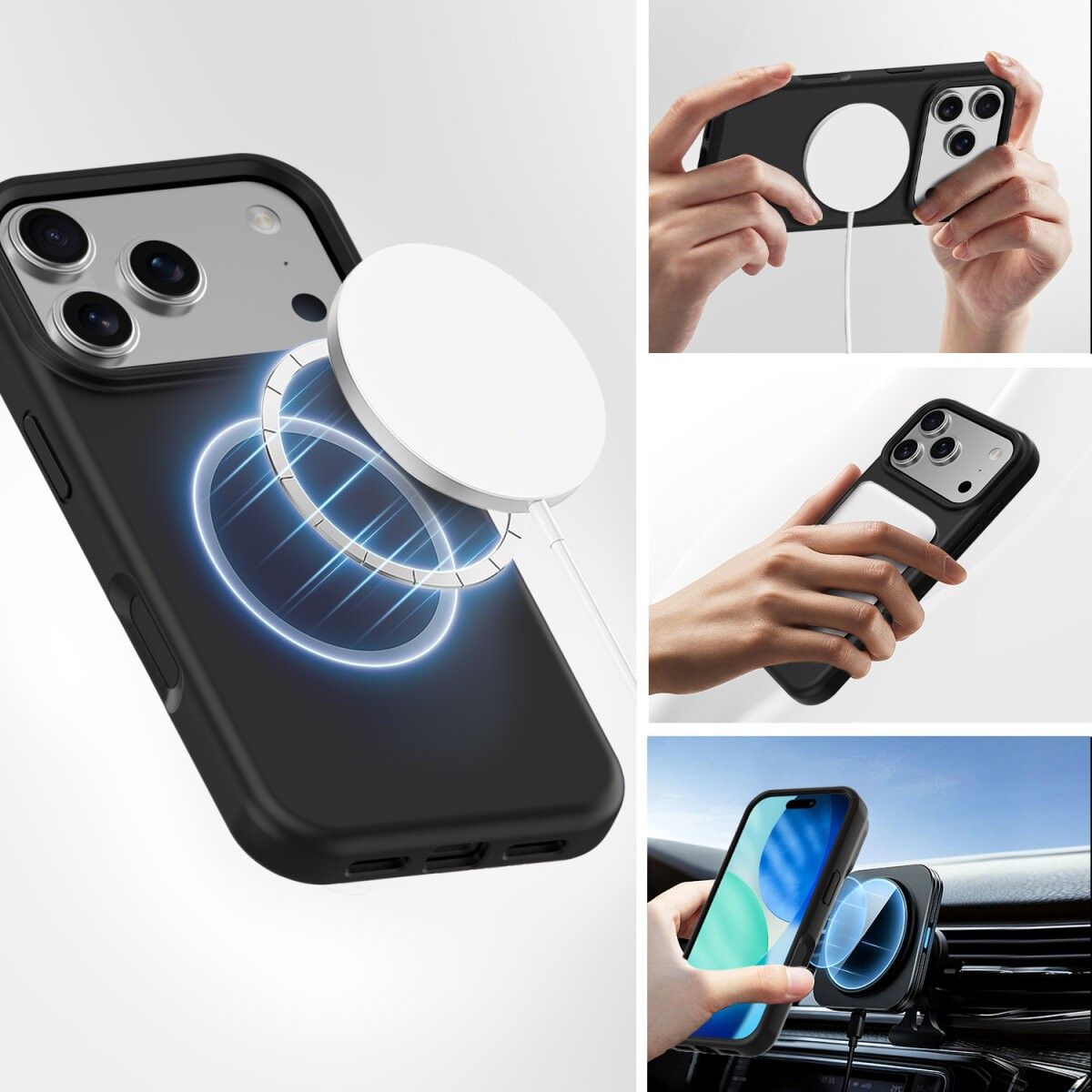 Aksesorë për telefon 4smarts Silicone Case Cupertino for Apple iPhone 17 Pro - Zezë - Figura 3