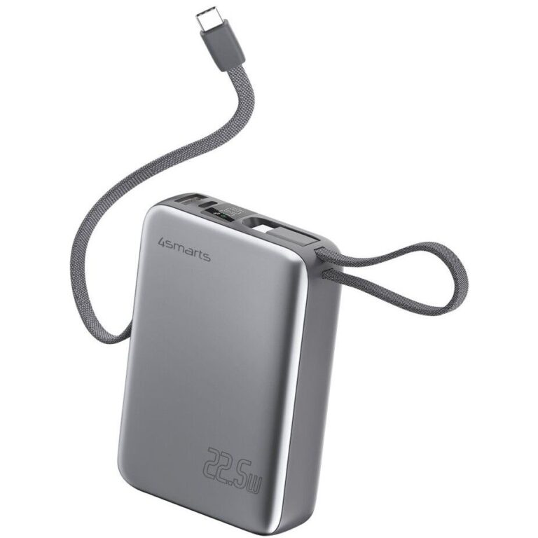 4smarts Powerbank Pocket Dual Cord  20000mAh / 22.5W – Gri