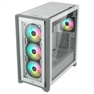 Kasë Corsair iCue 7000X RGB White Full Tower Gaming Case with Glass Side Window – Bardhë