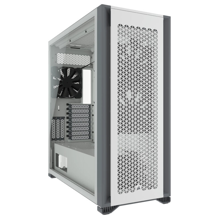 Kasë Corsair 7000D Airflow Full Tower Gaming with Glass Side Window – Bardhë