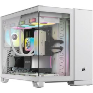 Kasë Corsair 2500X RGB White Midi Tower mATX Gaming Case – Bardhë